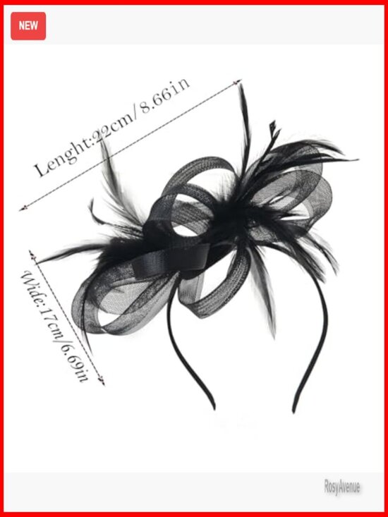 Feather Fascinator Headpiece for Tea Party Derby Wedding Cocktail main image 2